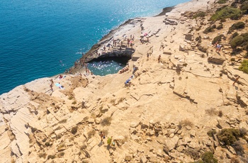 Giola naturlige klippepool på øen Thassos - Grækenland