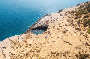 Giola naturlige klippepool på øen Thassos - Grækenland