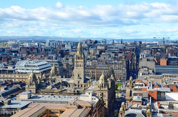 Udsigt mod George Square i Glasgow, Skotland