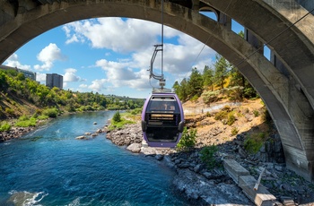 Numerica Skyride under Monroe Street Bridge i Spokane - USA