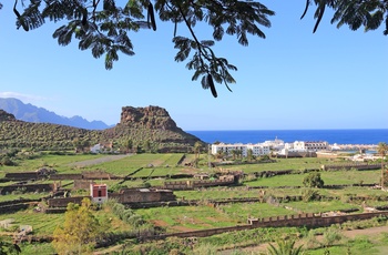 Landskabet tæt på Agaete på Gran Canaria, Spanien