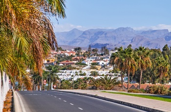 Vej gennem Maspalomas, Gran Canaria i Spanien