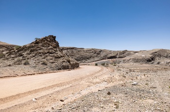 Grusvej gennem Kuiseb Canyon i Namib-Naukluft National Park, Namibia