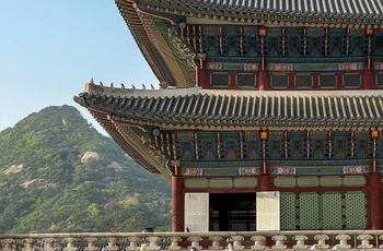 Detaljer fra Gyeongbokgung paladset i Seoul - Sydkorea