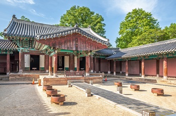 Gyeonggijeon helligdommen i Jeonju Hanok Village - Sydkorea