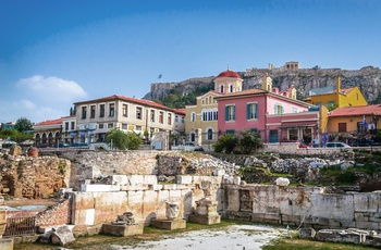 Hadrians Bibliotek ved Monastiraki-pladsen i  Athen - Grækenland