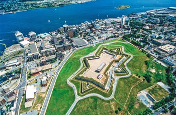 Luftfoto af citadellet (fæstningsanlægget) i Halifax, Canada