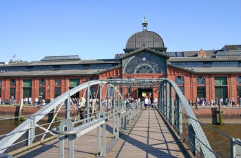 Fischmarkt i Hamburg, Tyskland