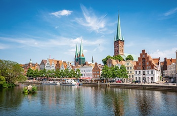 Hansestaden Lübeck i Nordtyskland