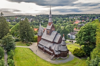 Stavkirke i Hahnenklee i Harzen, Tyskland