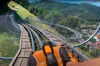 Sommer-kælkebanen Hasenhorn Rodelbahn ved Todtnau i Schwarzwald