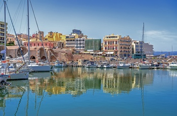 Havnen i Heraklion - hovedstaden på Kreta