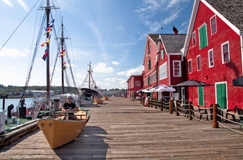 Havnen i Lunenburg, Nova Scotoa i Canada