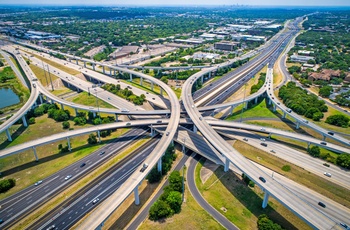 Kæmpe Highway sammenflætning i Texas