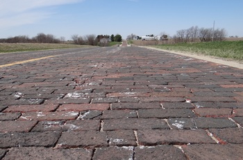 Historic Route 66 Brick Road, Auburn, Illinois