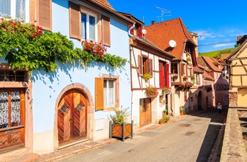 Hunawihr - gadebillede, Alsace i Frankrig