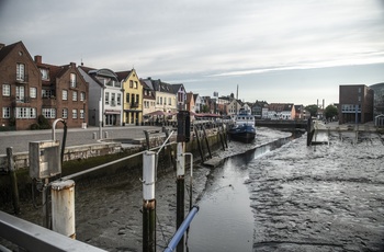 Husum Havn ved ebbe