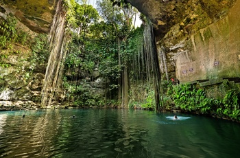 Ik-Kil cenoten nær Chichen Itza på Yucatan - Mexico