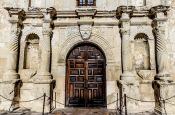 Indgangen til The Alamo i San Antonio