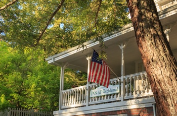 Inn at Occeidental, flag fra veranda, Californien