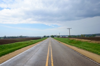 Landevej i Iowa, USA