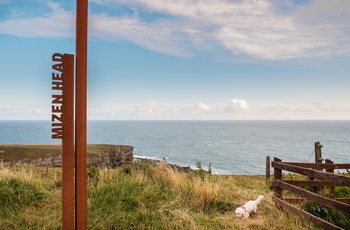 Irland, County Cork - skilt med Wild Atlantic Way ved Mizen Head