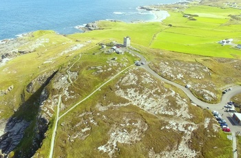 Irland, County Donegal - Malin Head med Tower at Banbas Crown