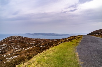 Irland, County Donegal - enkeltsporet vej ved Horn Head