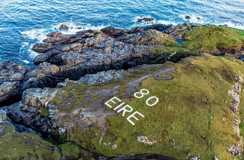 Irland, County Donegal - markering af det neutrale Irland ved Malin Head