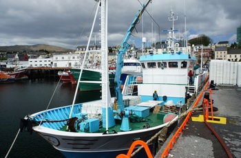 Irland, County Donegal - trawler i Killybegs havn