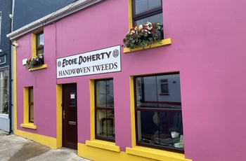 Irland, County Donegfal - den traditionelle væver Eddie Dohertys butik i Adara