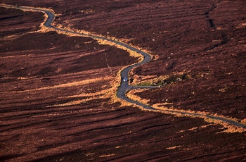 Irland, County Wicklow - Military Road set fra oven en efterårsdag