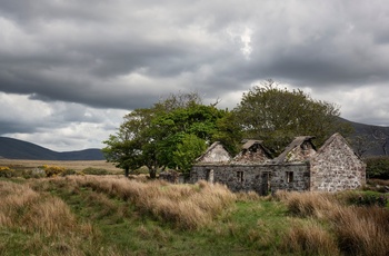 Irland, Furnace, County Mayo - forladt hus i Wild Nephin National Park