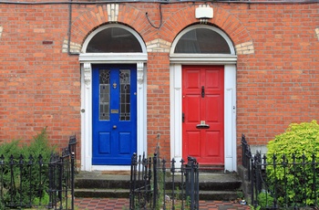 Georgiansk farverige døre i Dublin, Irland