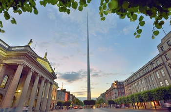 Det tårnhøje The Spire i centrum af Dublin, Irland