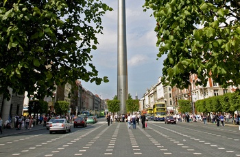 Det tårnhøje The Spire i centrum af Dublin, Irland