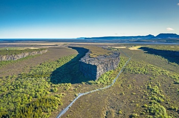 Ásbyrgi kløften i Jokulsargljufur nationalpark - nordlige Island