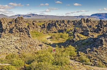 Lavaområdet Dimmuborgir i Island