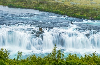 Vandfaldet Faxifoss i Island