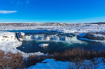 Vandfaldet Faxifoss i Island