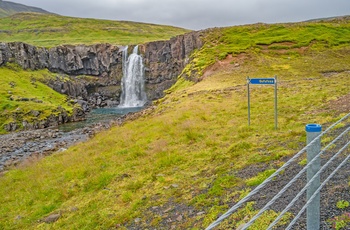 Skilt til Gufufoss vandfaldet - Island