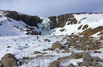 Gufufoss vandfaldet om vinteren - Island