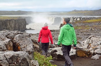 På vej mod Selfoss vandfaldet -Island