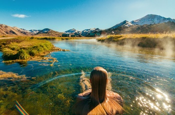 Varme kilder i Landmannalaugar i Island