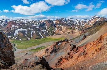 Den barske natur i Landmannalaugar i Island
