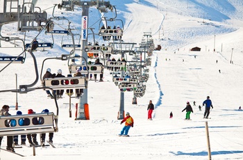 Skisportstedet Hlidarfjall i Island 