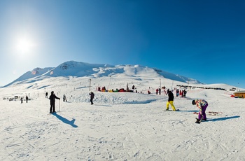 Skisportstedet Hlidarfjall i Island 