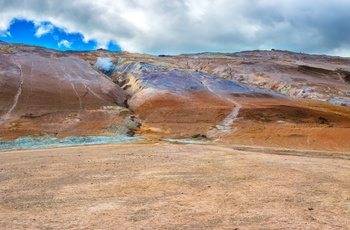 Det geotermiske område Námafjall i Island