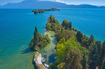 Øen Isola del Garda i Gardasøen, Italien