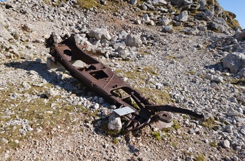 Levn fra Isonzo-fronten under Første Verdenskrig på Kobarid Historical Trail - Slovenien